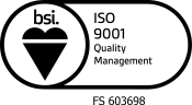 BSI Assurance Mark ISO 9001 KEYB Black White Transparent 175